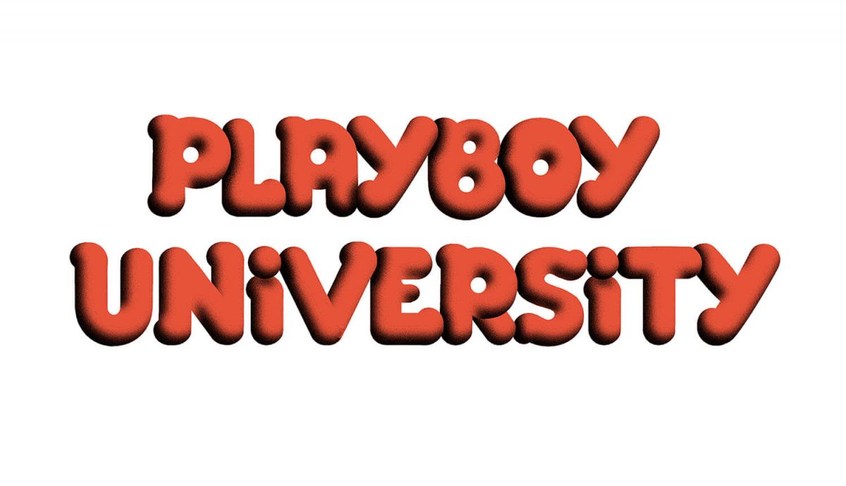 Type design PLAYBOY UNIVERSITY Decade Studio, for PLAYBOY