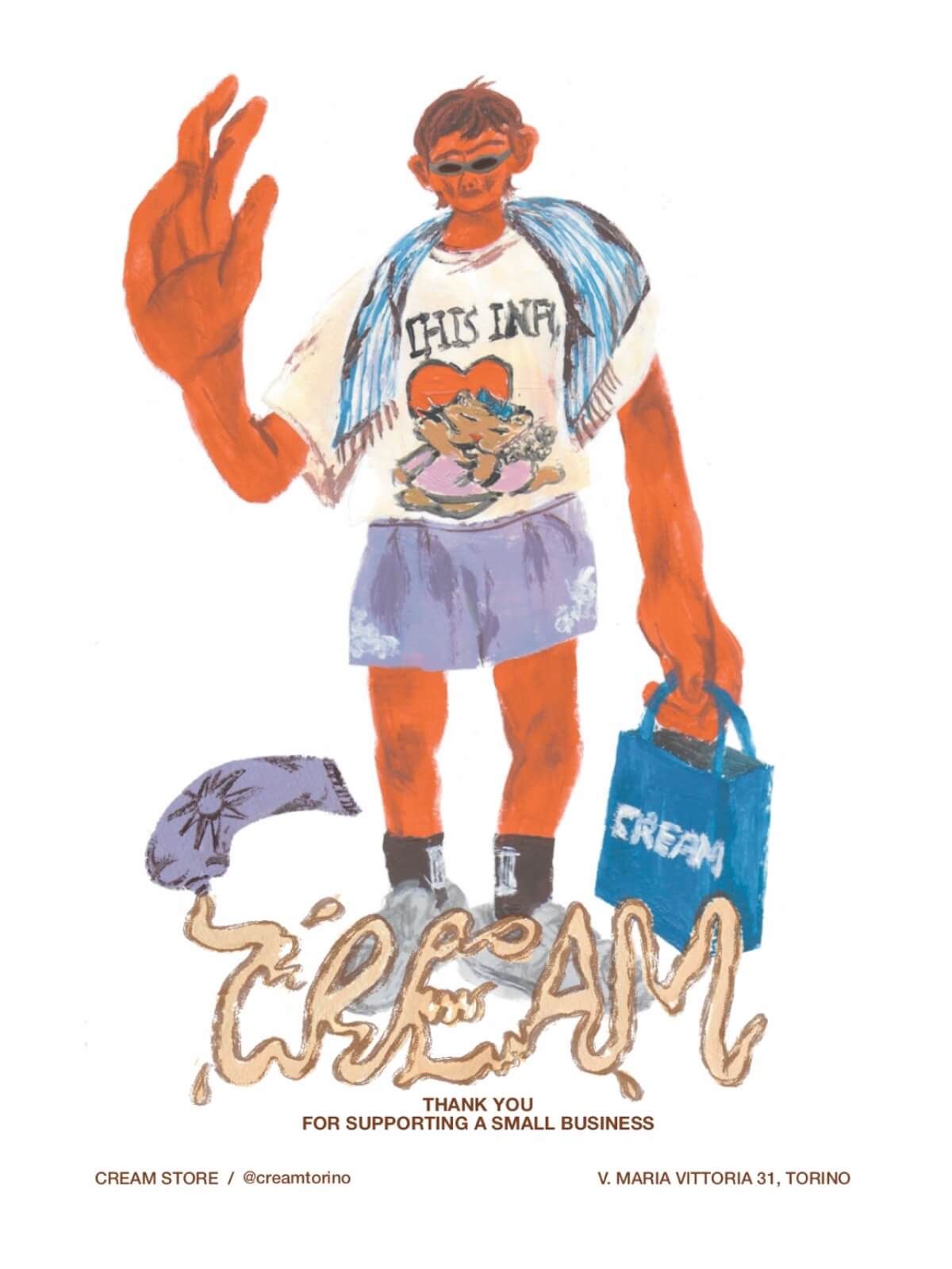 Cream Store Postcard