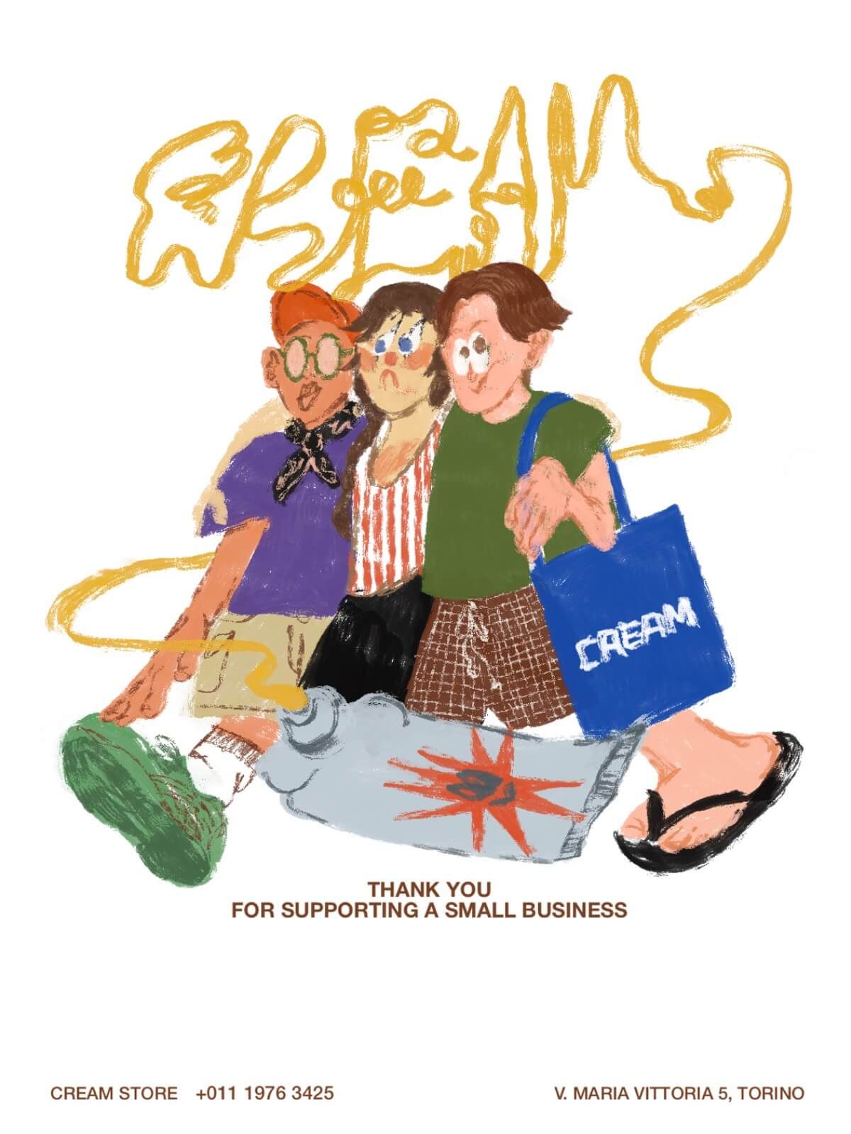 Cream Store Postcard