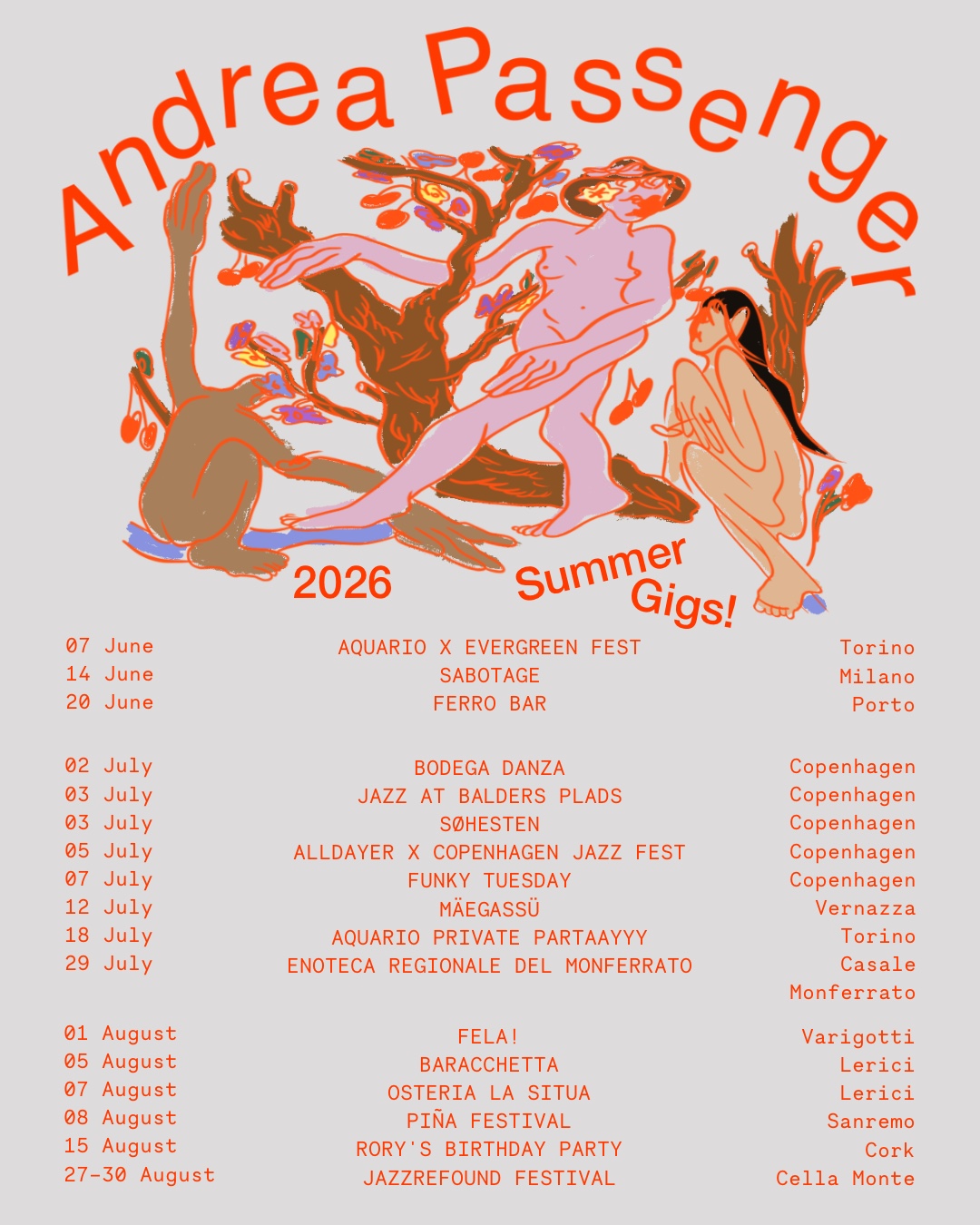 Summer Gigs - Andrea Passenger