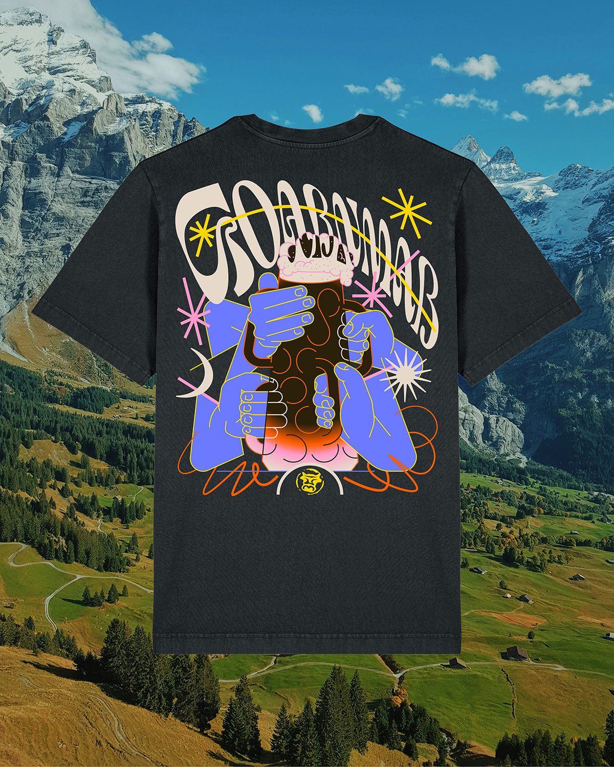 La Brass Banda - current tour’s backdrop and merch
